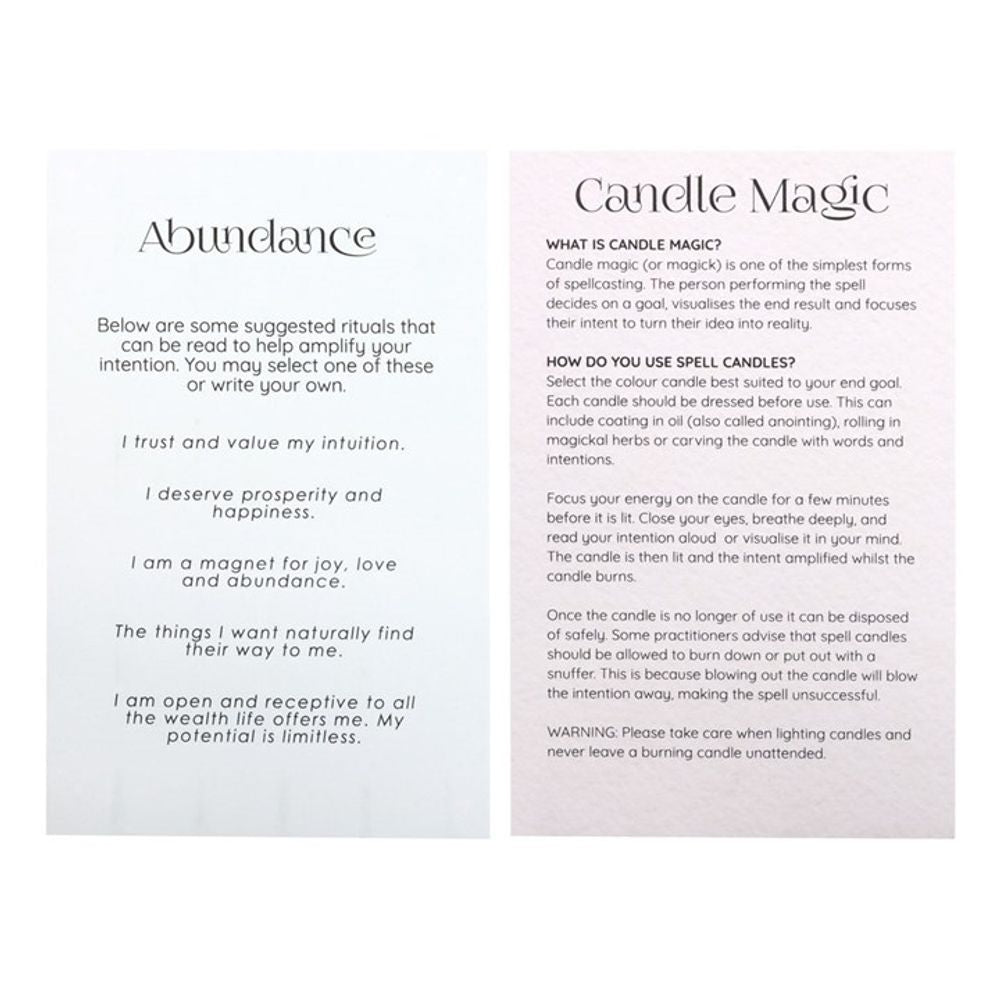 Pack of 12 Abundance Spell Candles From Witch, Please!