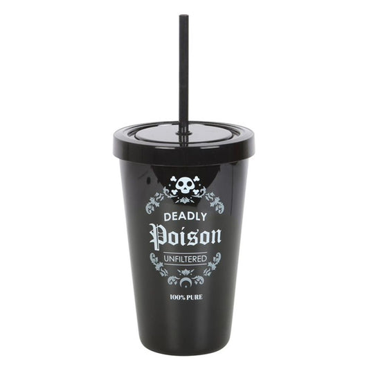 Deadly Poison Plastic Tumbler with Straw From Witch, Please!