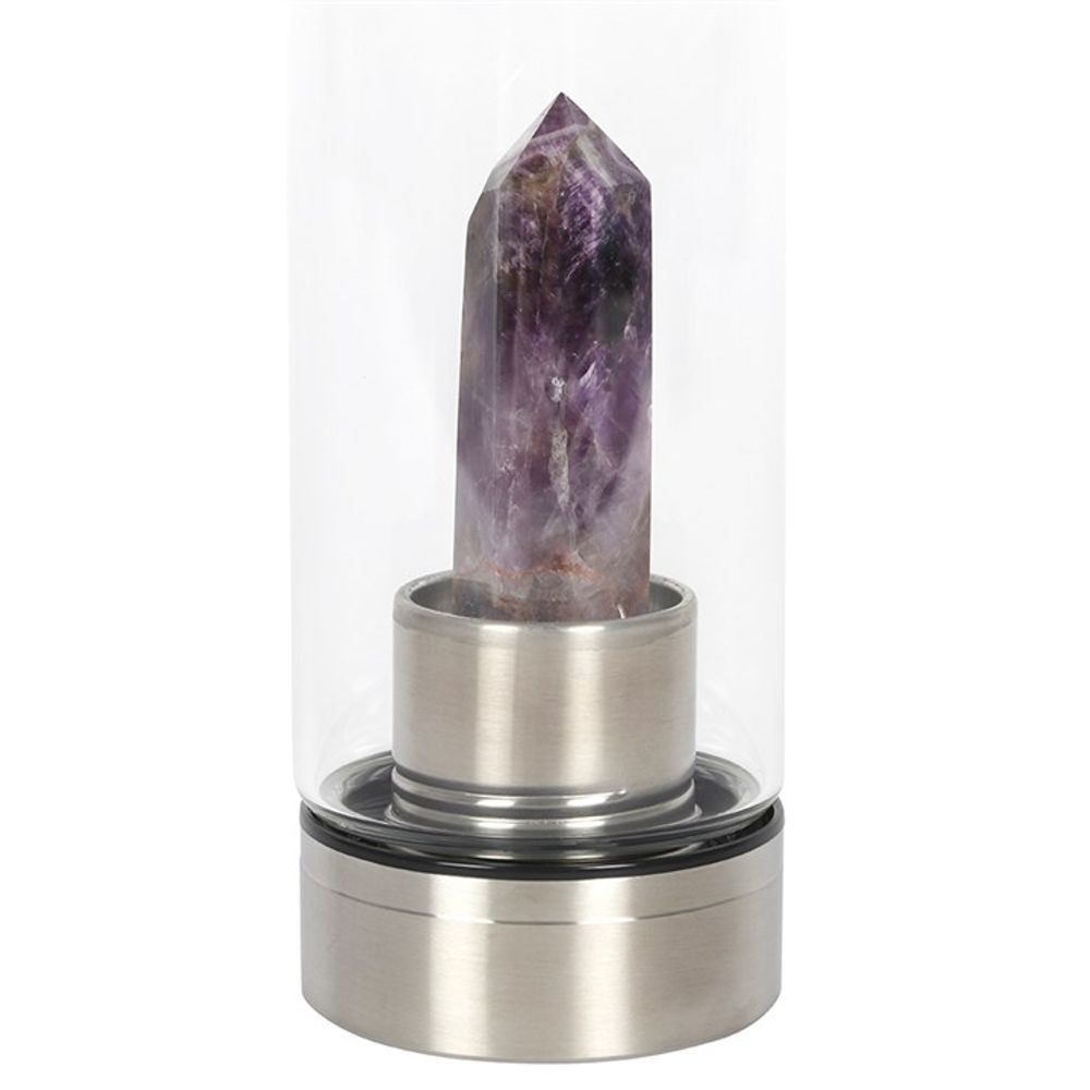 Amethyst Calming Glass Water Bottle From Witch, Please!