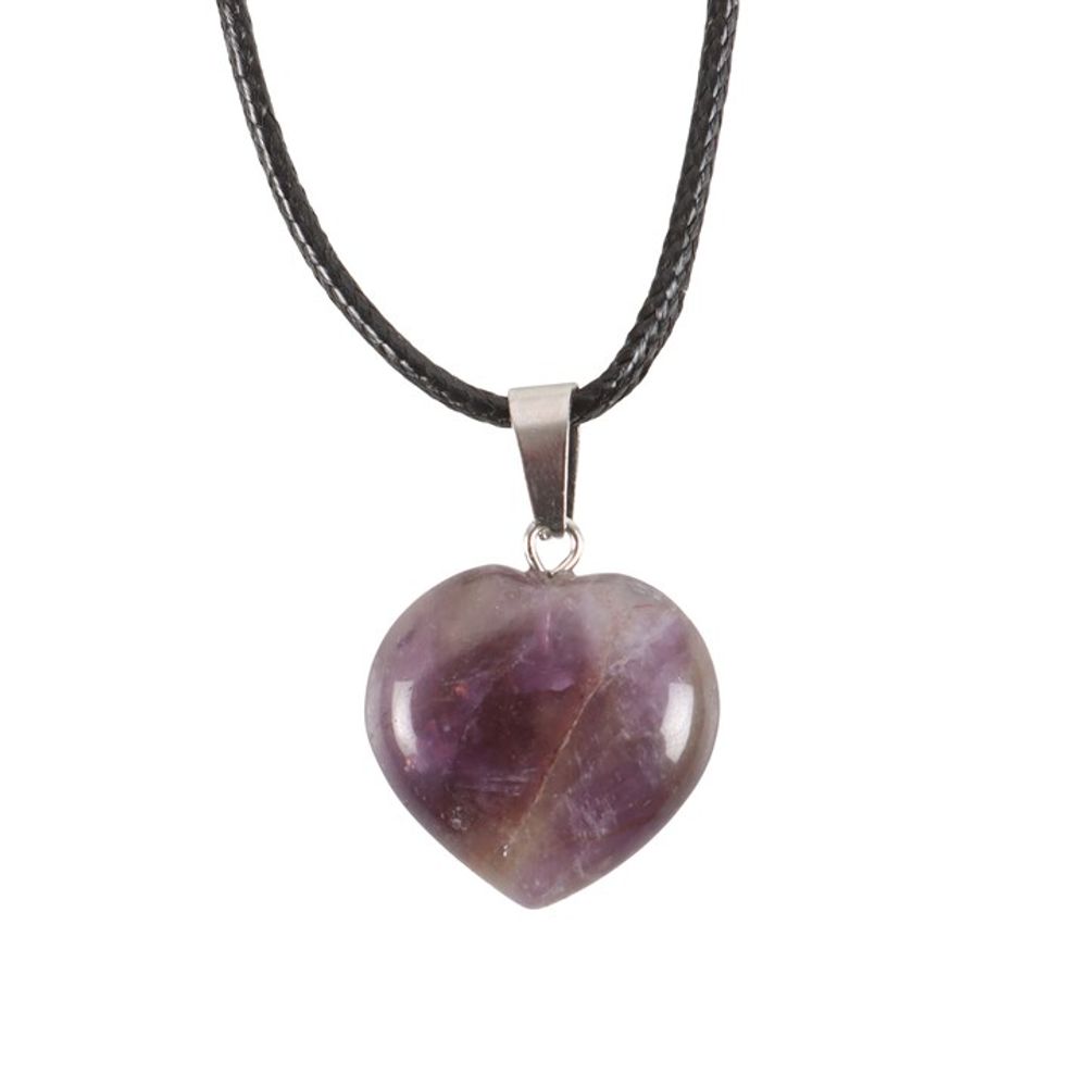 Amethyst Healing Crystal Heart Necklace From Witch, Please!