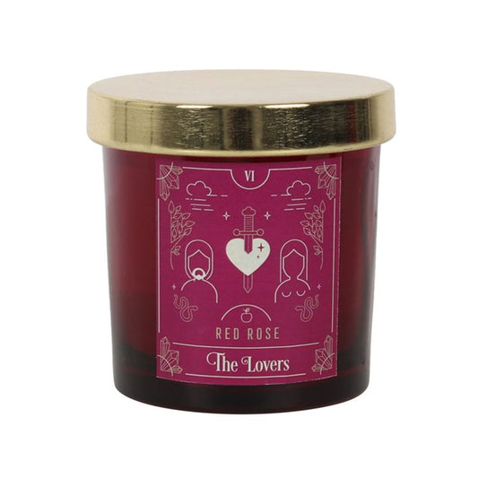 The Lovers Red Rose Tarot Candle From Witch, Please!