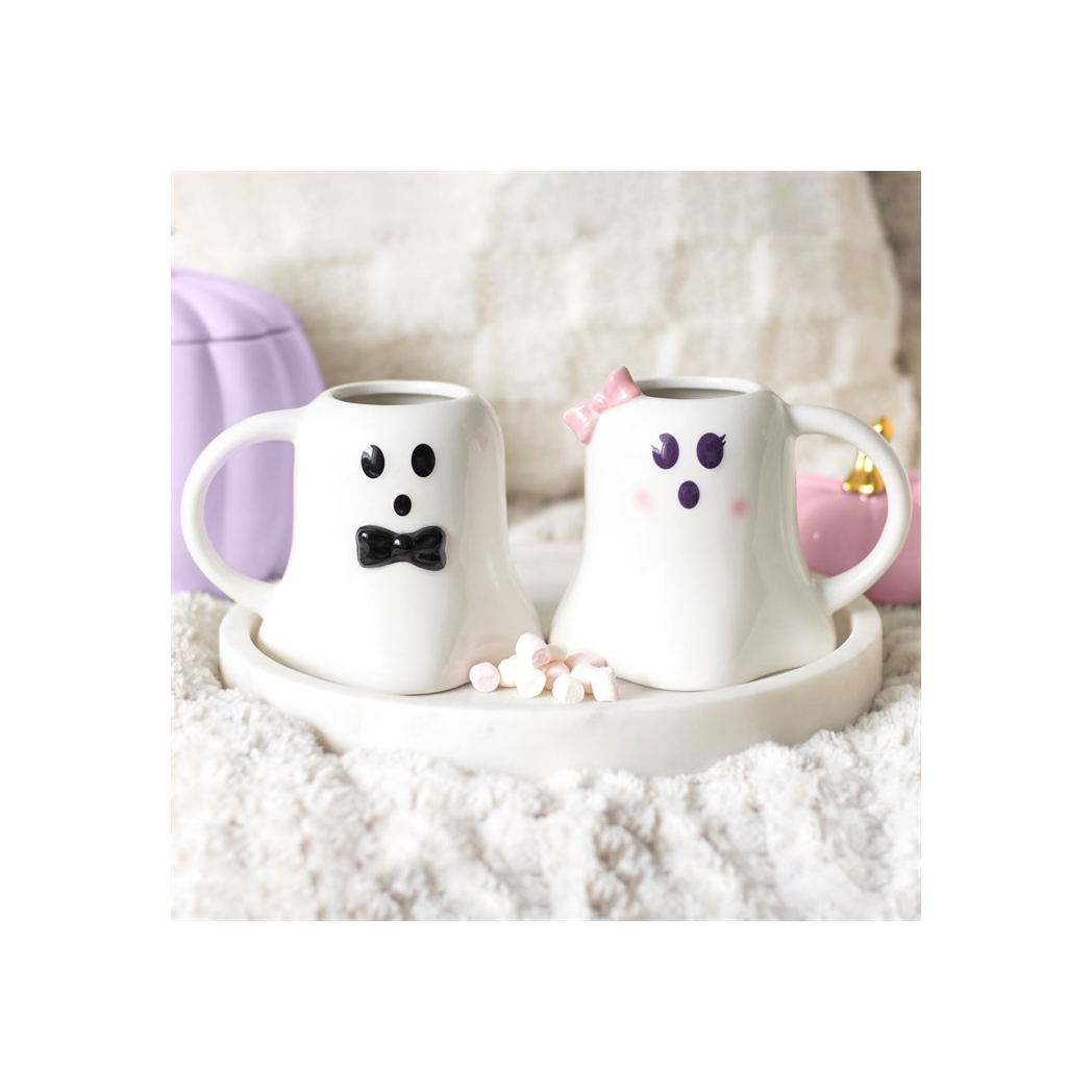 Mr and Mrs Boo Ghost Shaped Mug Set From Witch, Please!