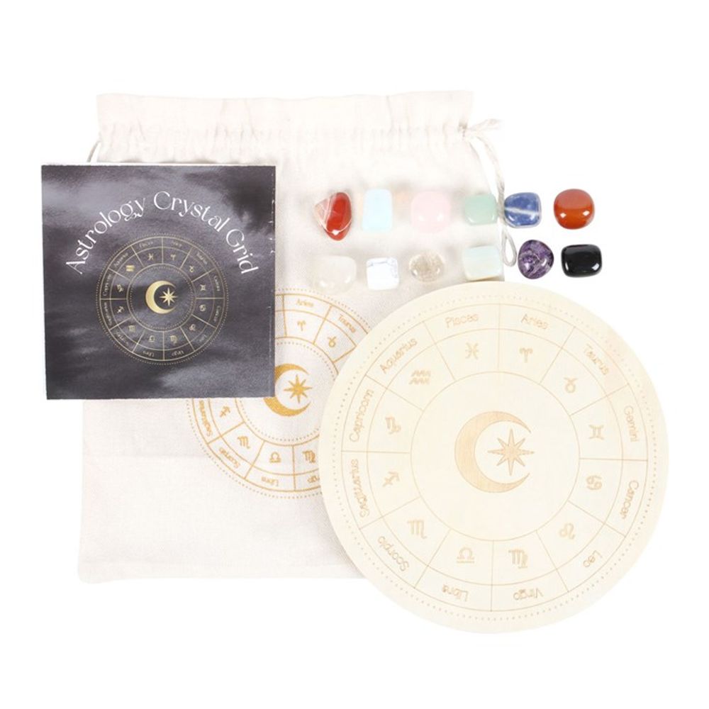 Astrology Wheel Crystal Grid Set From Witch, Please!