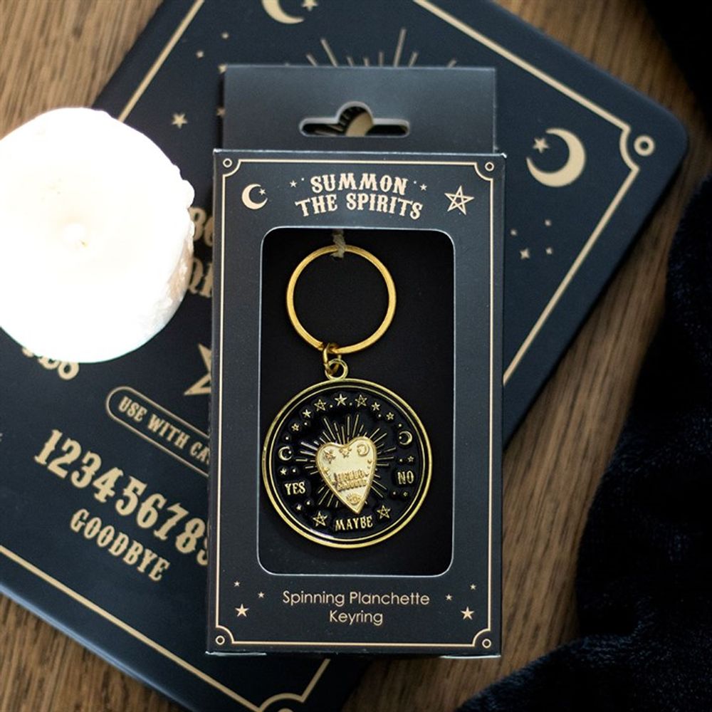 Spinning Talking Board Planchette Keyring From Witch, Please!