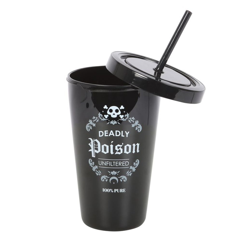 Deadly Poison Plastic Tumbler with Straw From Witch, Please!