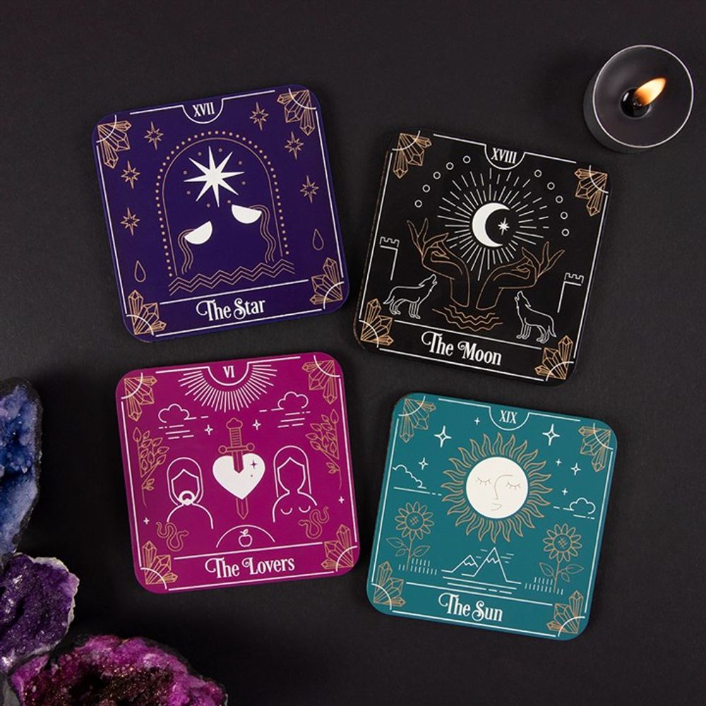 Tarot Card Coaster Set From Witch, Please!