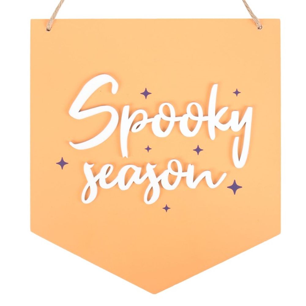 Orange Spooky Season Hanging Sign From Witch, Please!