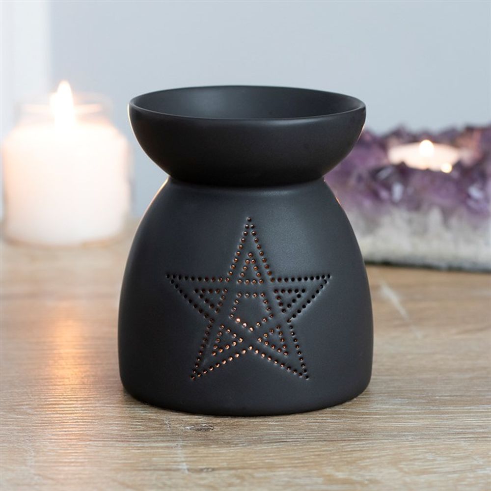 Black Pentagram Cut Out Oil Burner From Witch, Please!